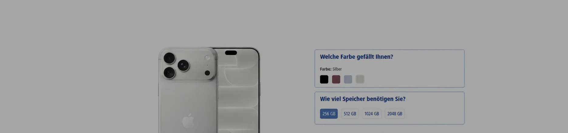 iPhone 18 Pro Max in Silber von Vorder- und Rückseite