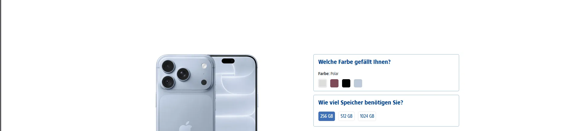iPhone 18 Pro in der Farbe Glacier