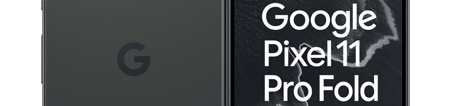 Google Pixel 11 Pro Fold aufgeklappt mit Rückseite und Außendisplay