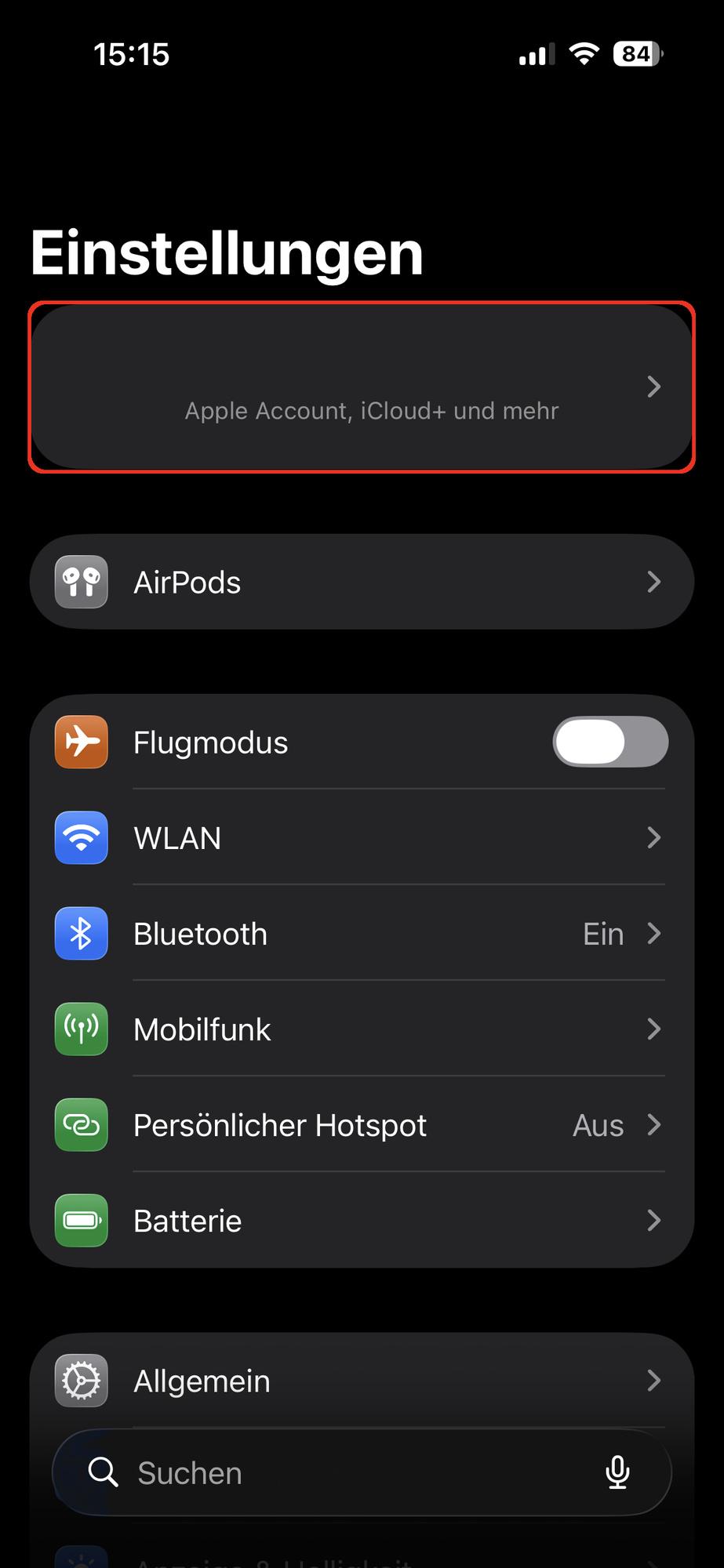 iPhone Apple-ID auswählen