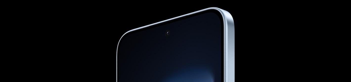 REDMI Note 17 in Blau mit eingeschaltetem Display und seitlicher Ansicht