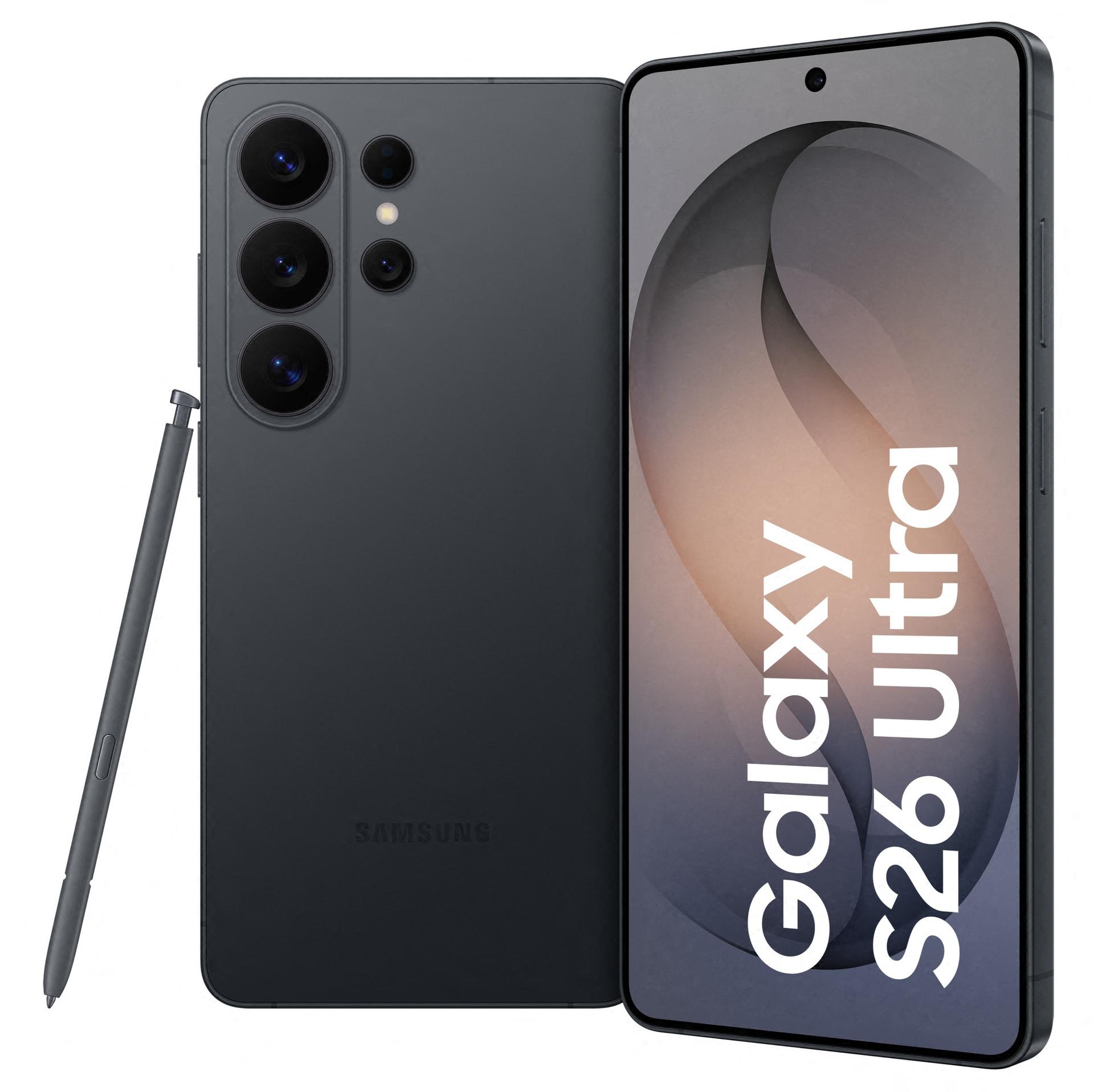 Samsung Galaxy S26 Ultra in schwarz mit SPen