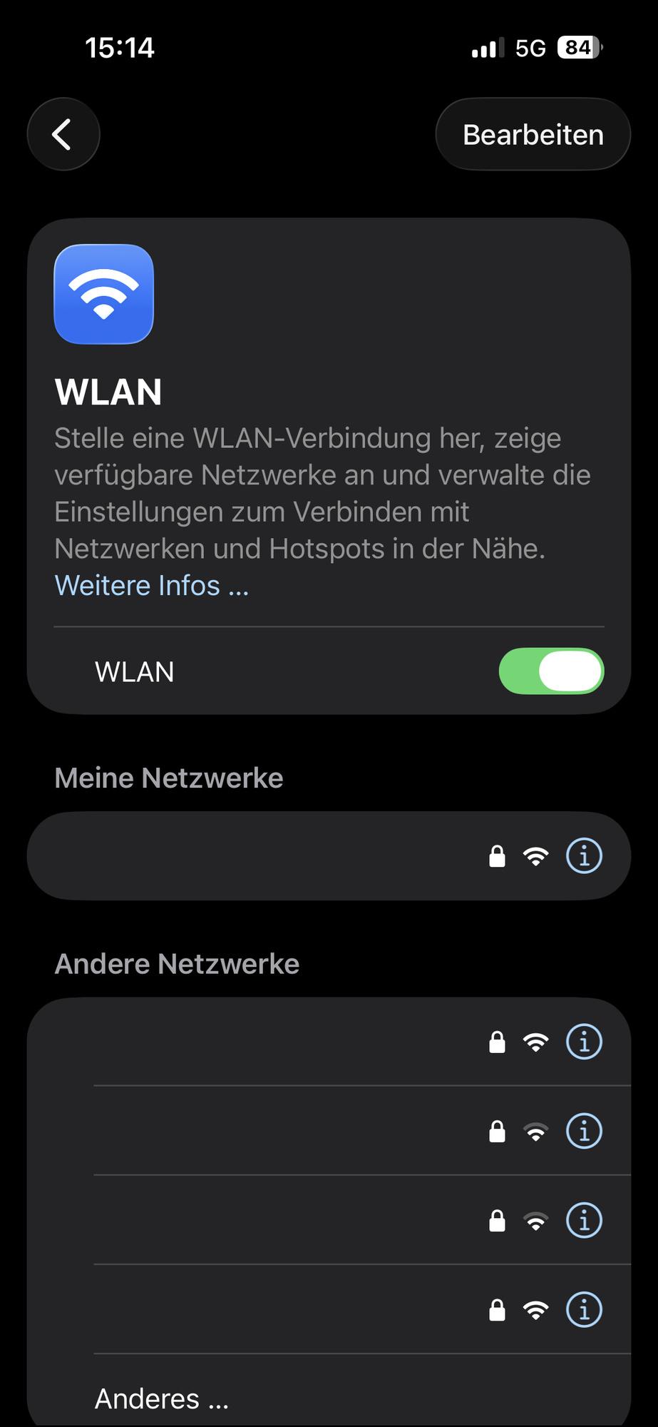 iPhone WLAN auswählen