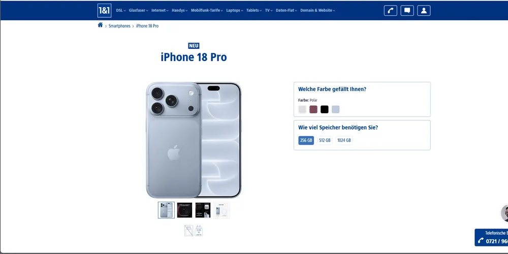 iPhone 18 Pro Glacier