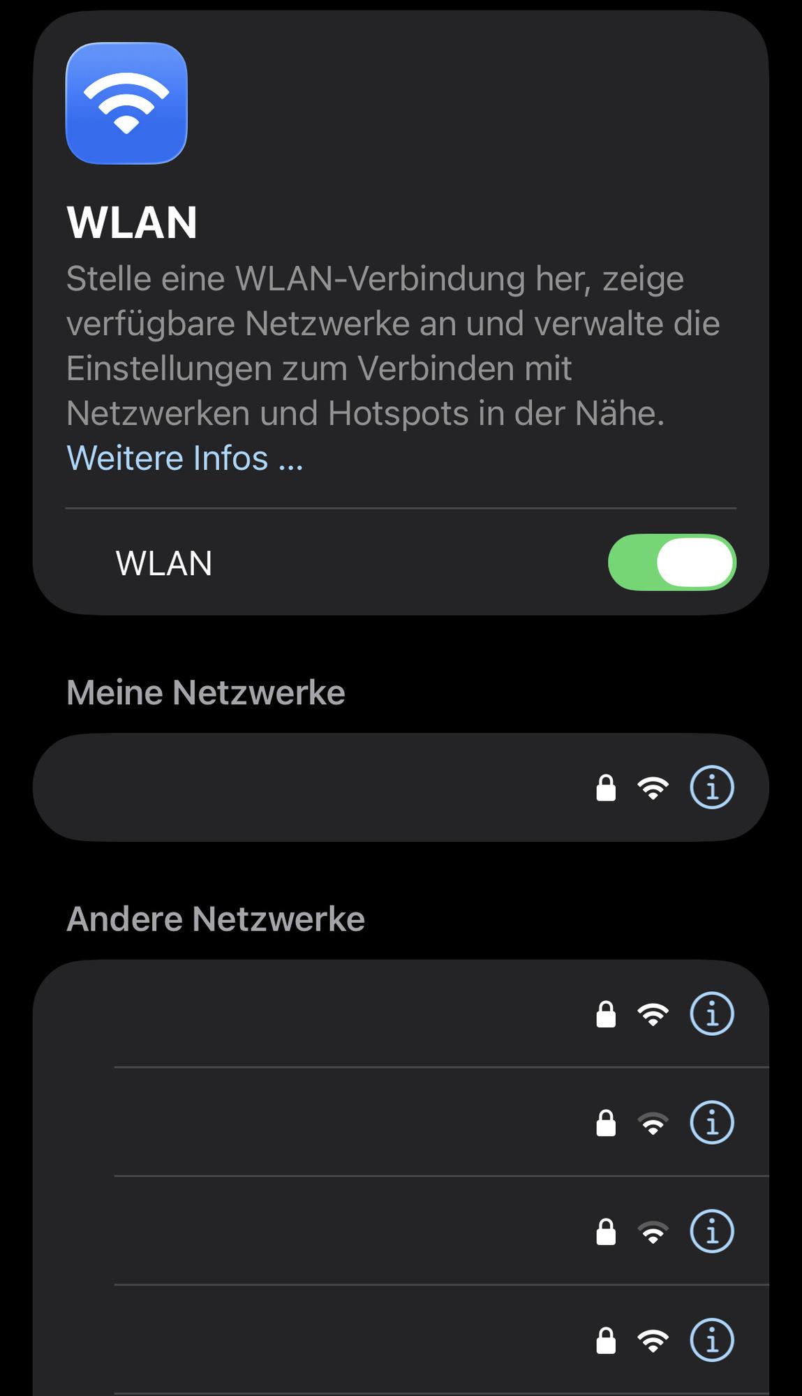 iPhone WLAN auswählen