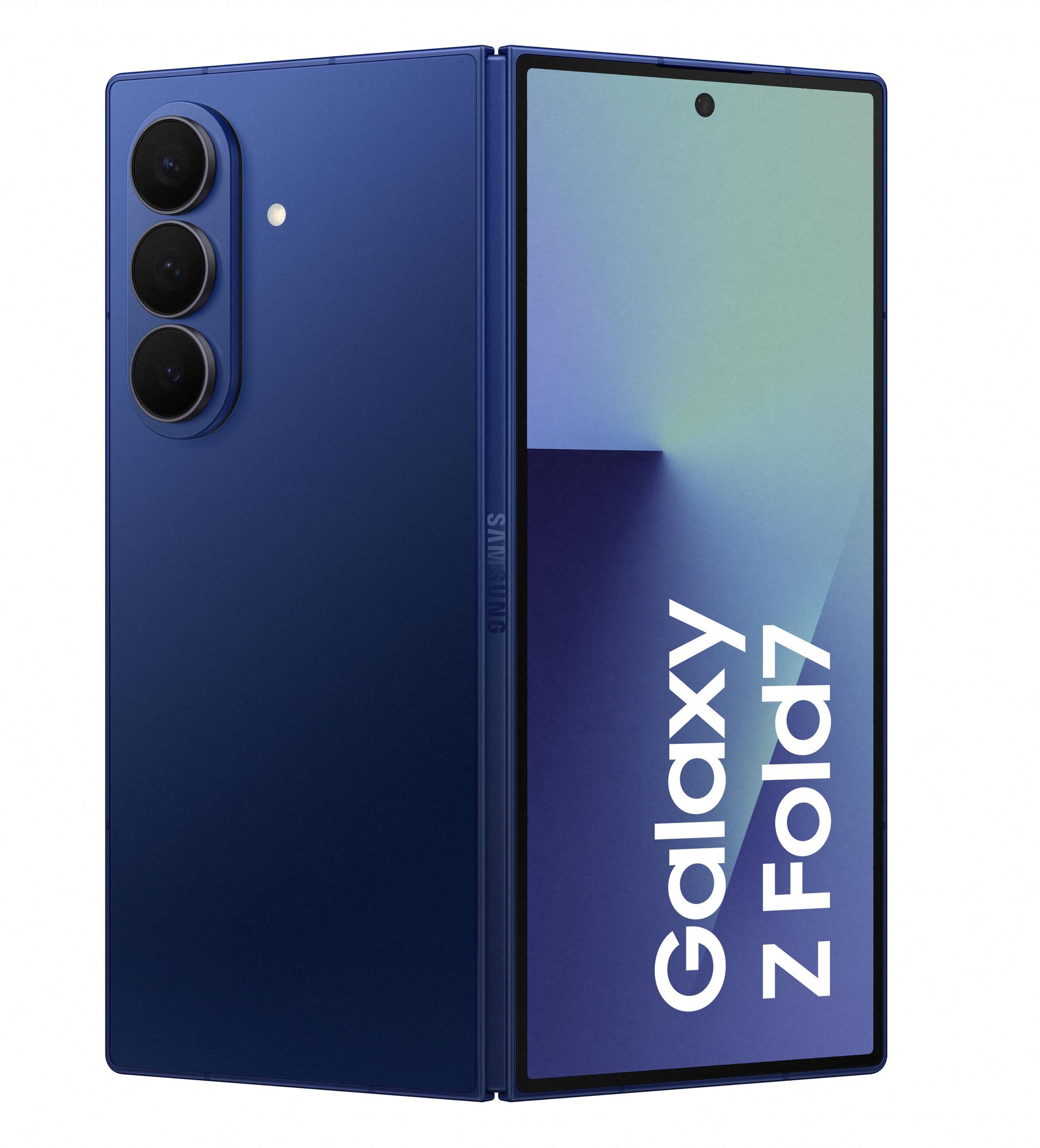 Samsung Galaxy Z Fold7 in dunkleblau