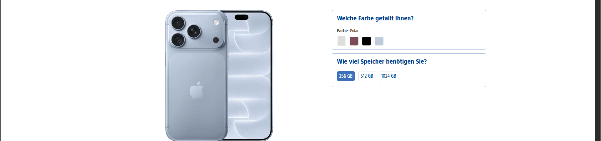 iPhone 18 Pro in der Farbe Glacier