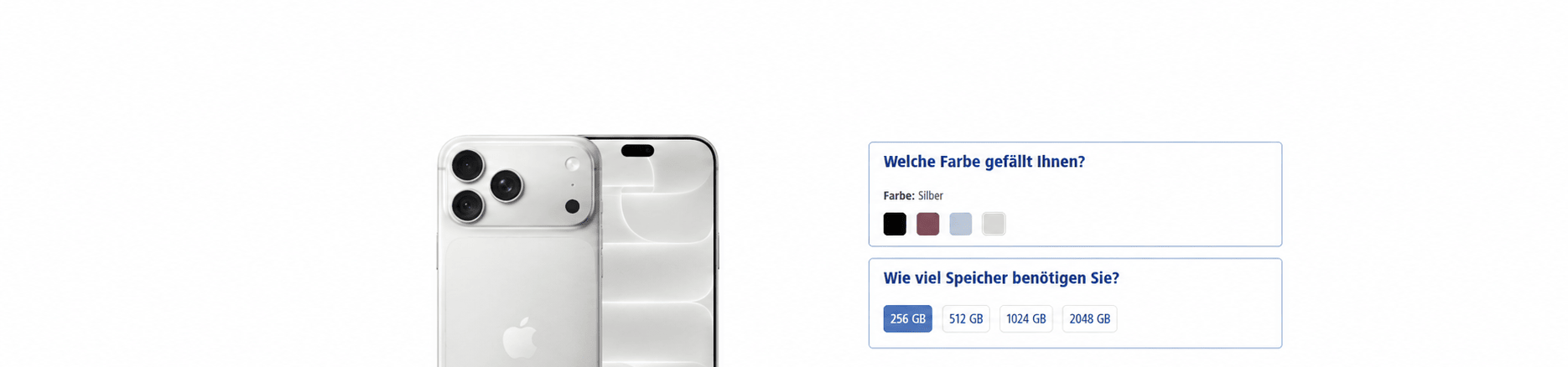 iPhone 18 Pro Max in Silber im 1&1 Shop