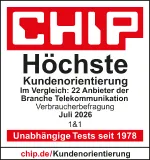 chip juli 2026 hoechste kundenorierntierung | 1&1 CHIP Auszeichnung „Höchste Kundenorientierung 2026“ für 1&1 als Testsieger unter 22 Telekommunikationsanbietern.