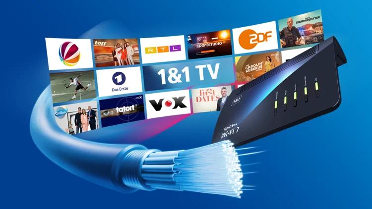 tv tapete mit router und glasfaserkabel | 1&1 tv tapete mit router und glasfaserkabel