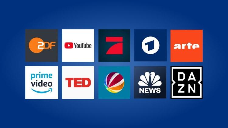 viele senderlogos aus der mediathek exemplarisch dargestellt