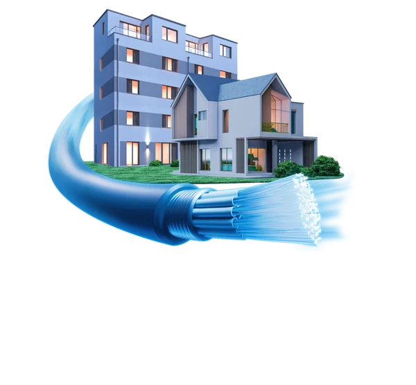 einfamilienhaus mit glasfaserkabel