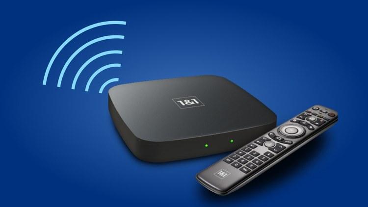 eins und eins tv box exemplarisch neben fernbedienung